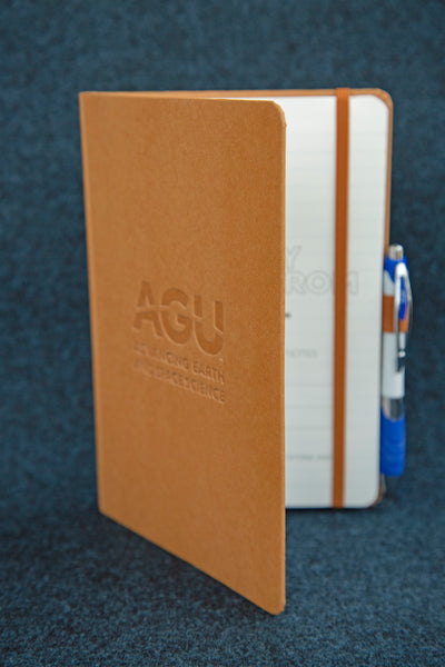 Notebook embossed with AGU logo